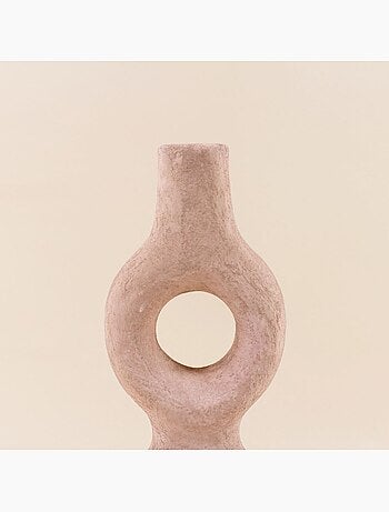 Bougeoir donuts en grès sable 45cm