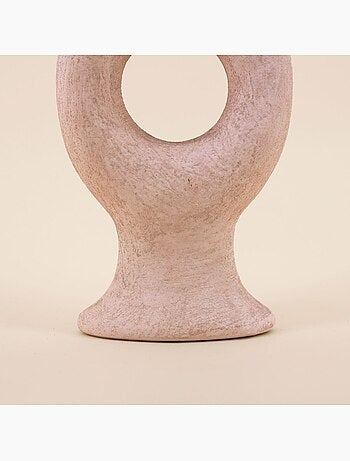 Bougeoir donuts en grès sable 45cm