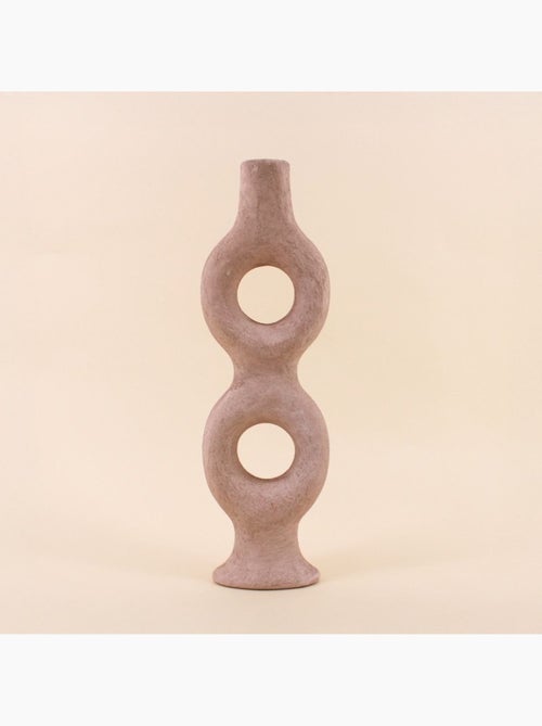 Bougeoir donuts en grès sable 45cm - Kiabi
