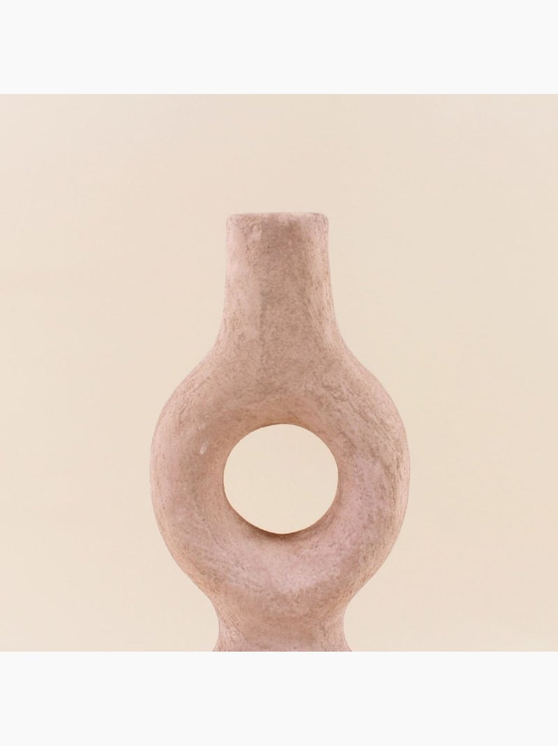 Bougeoir donuts en grès sable 45cm Beige - Kiabi