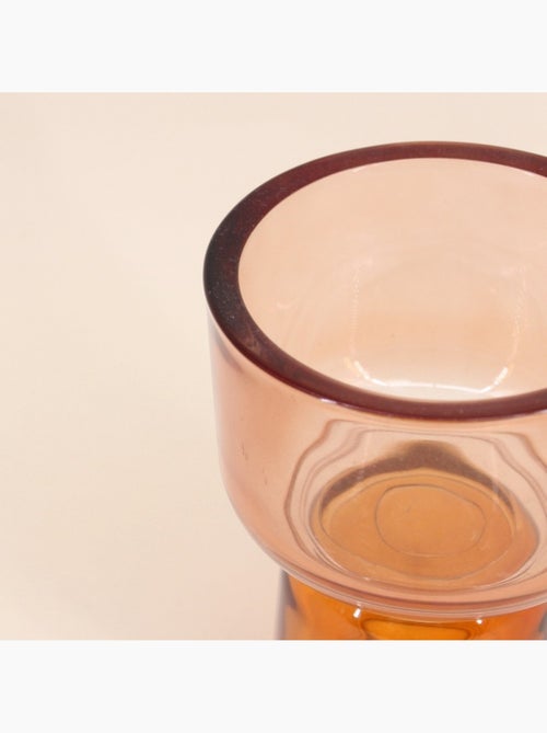 Bougeoir double entrée en verre 15cm - Kiabi