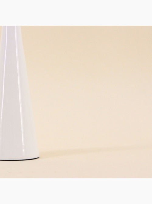 Bougeoir  en aluminium laqué blanc 20cm - Kiabi