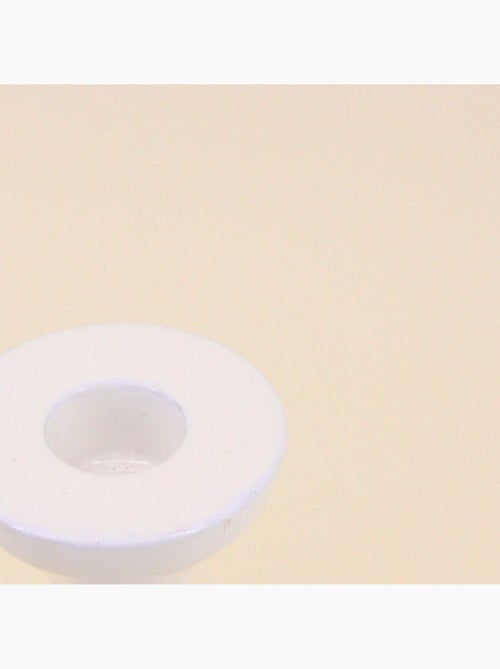 Bougeoir  en aluminium laqué blanc 20cm - Kiabi