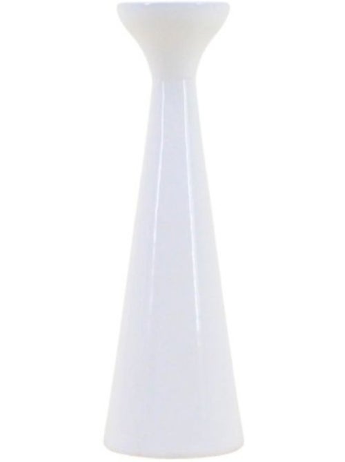 Bougeoir  en aluminium laqué blanc 20cm - Kiabi
