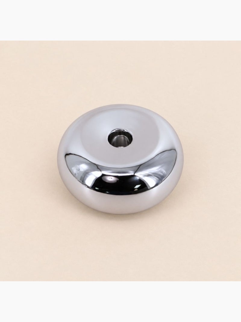 Bougeoir en céramique argenté d12cm Gris - Kiabi