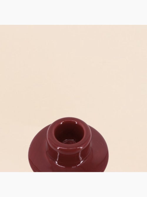 Bougeoir en céramique rouge 14cm - Kiabi