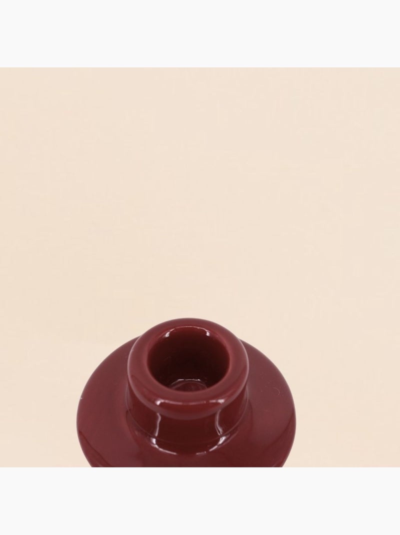 Bougeoir en céramique rouge 14cm Rouge - Kiabi