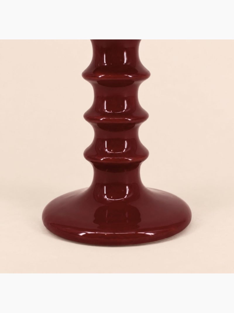 Bougeoir en céramique rouge 14cm Rouge - Kiabi