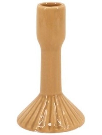 Bougeoir en céramique strié 13cm