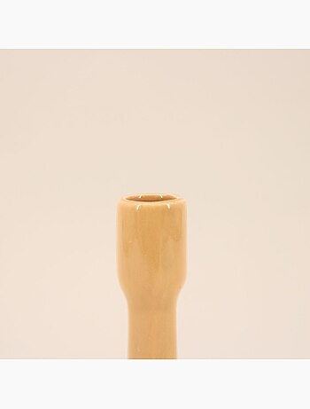 Bougeoir en céramique strié 13cm