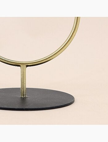 Bougeoir en métal doré 16cm