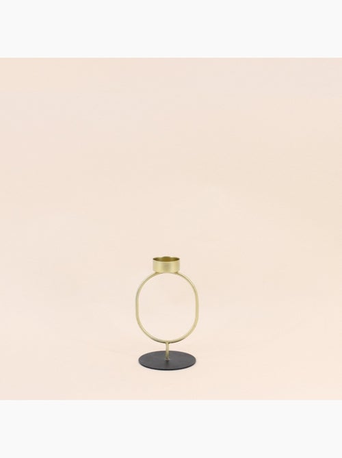 Bougeoir en métal doré 16cm - Kiabi