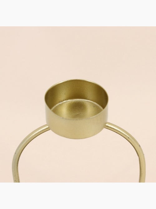 Bougeoir en métal doré 16cm - Kiabi