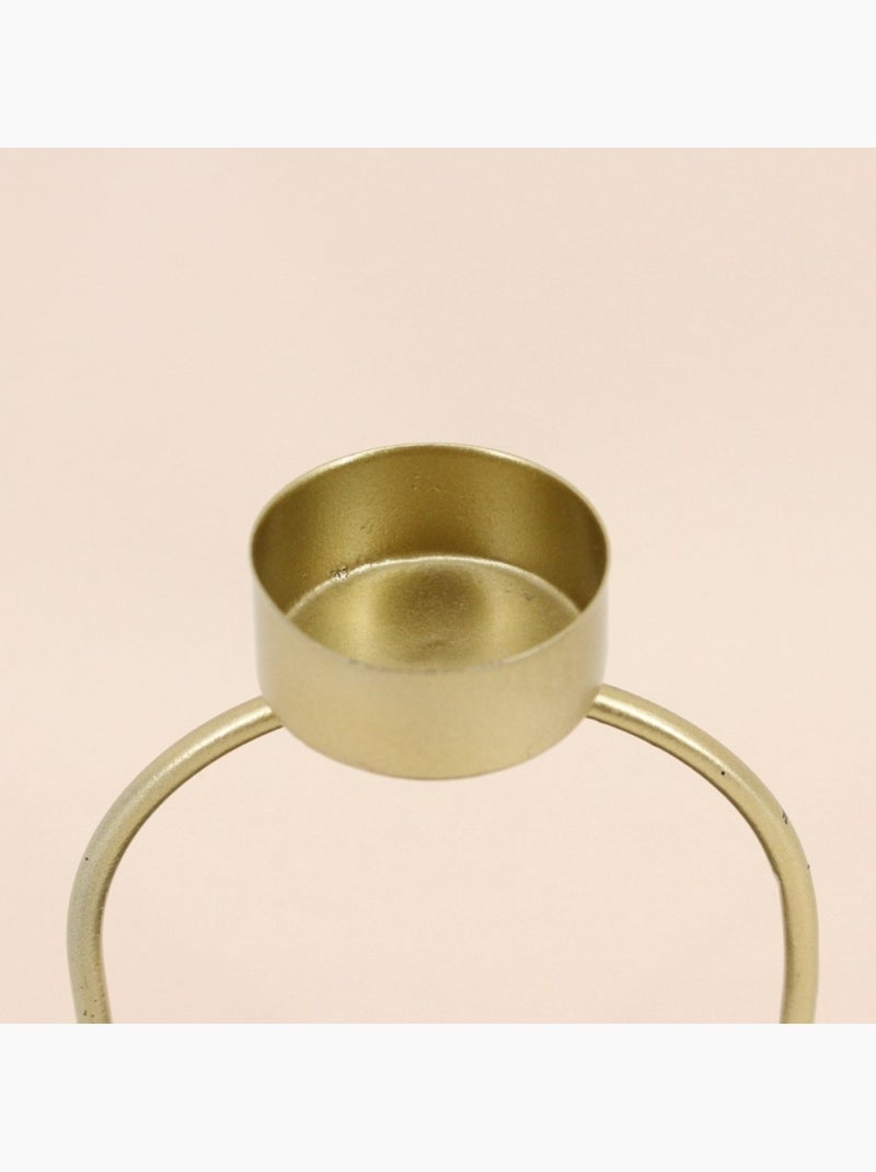 Bougeoir en métal doré 16cm Doré - Kiabi