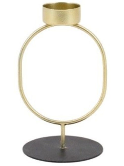 Bougeoir en métal doré 16cm - Kiabi
