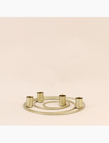 Bougeoir en métal doré 4 supports