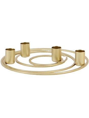 Bougeoir en métal doré 4 supports