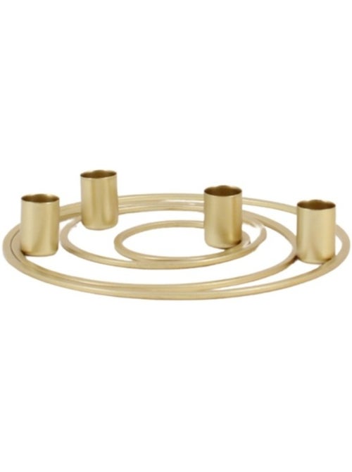 Bougeoir en métal doré 4 supports - Kiabi