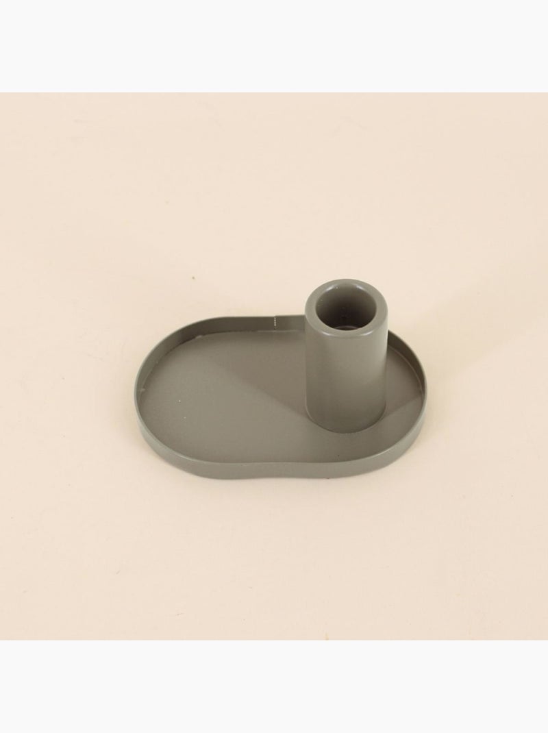Bougeoir en métal kaki base ovale 12x6cm Vert - Kiabi