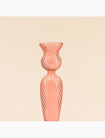 Bougeoir en verre 18cm