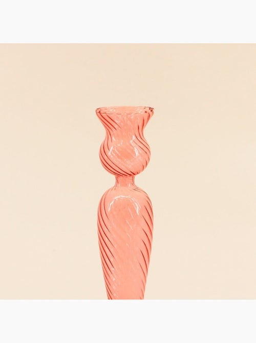 Bougeoir en verre 18cm - Kiabi