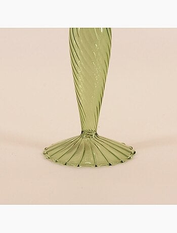 Bougeoir en verre 18cm