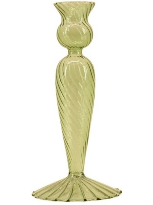 Bougeoir en verre 18cm - Kiabi