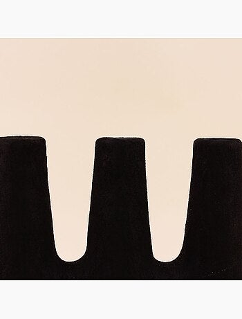 Bougeoir ethnique céramique noir 24cm