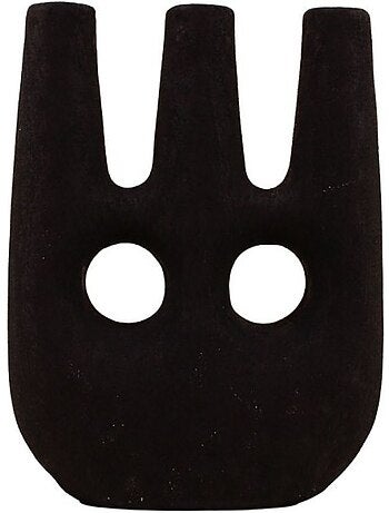 Bougeoir ethnique céramique noir 24cm