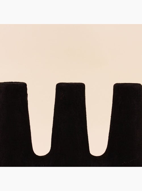 Bougeoir ethnique céramique noir 24cm - Kiabi