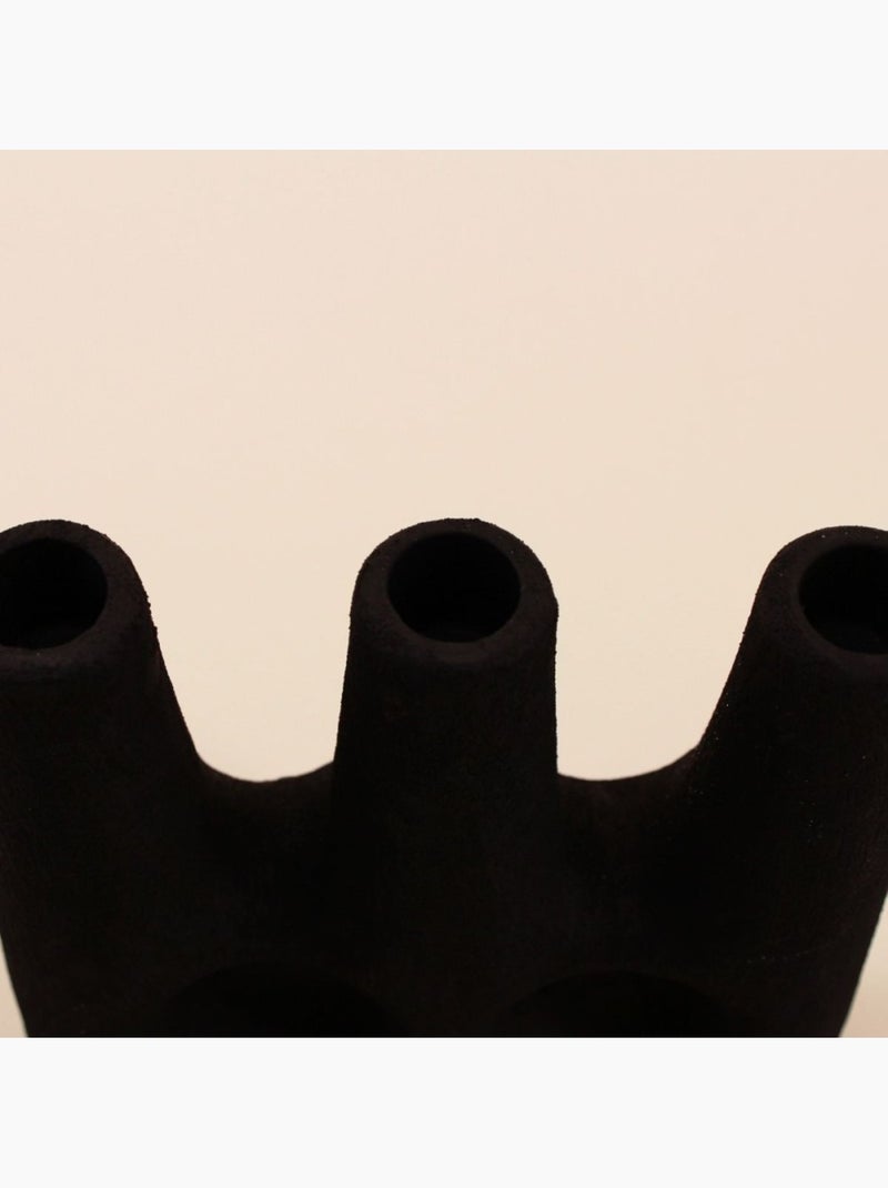 Bougeoir ethnique céramique noir 24cm Noir - Kiabi