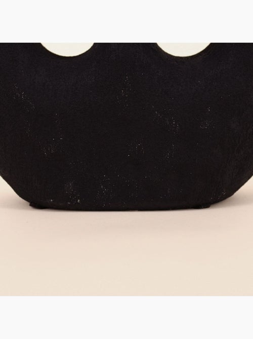 Bougeoir ethnique céramique noir 24cm - Kiabi