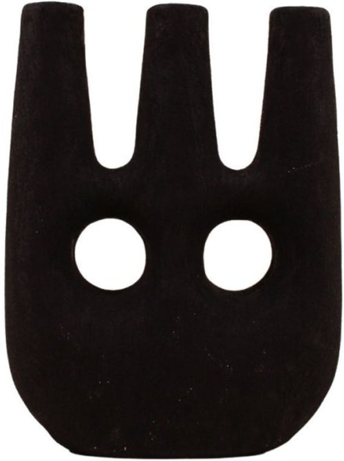 Bougeoir ethnique céramique noir 24cm - Kiabi