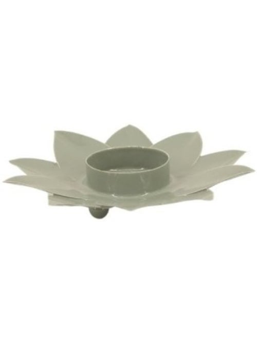 Bougeoir forme fleur vert 12cm - Kiabi