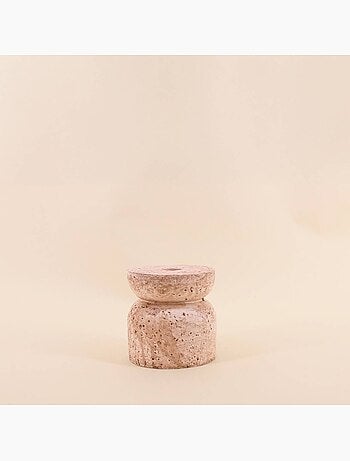 Bougeoir imitation travertin 10cm
