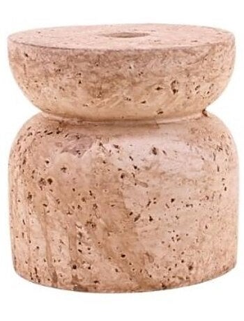 Bougeoir imitation travertin 10cm