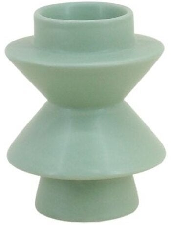 Bougeoir moderne en dolomite verte 13,8x10,8cm