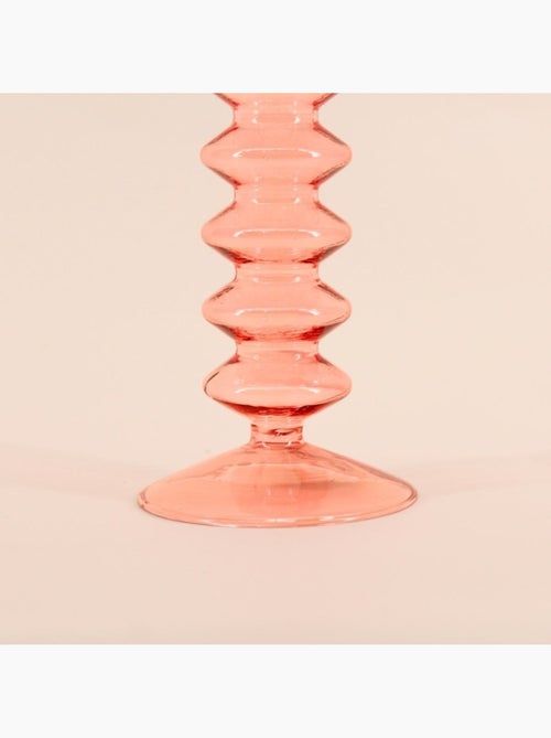 Bougeoir perles en verre 24cm - Kiabi