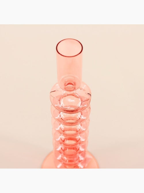 Bougeoir perles en verre 24cm - Kiabi