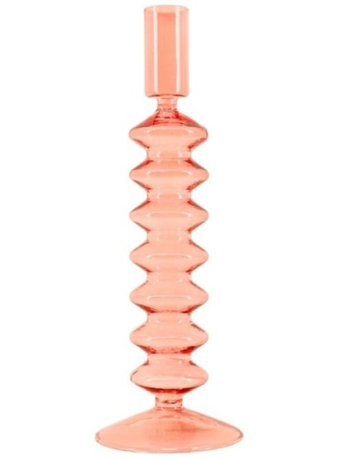 Bougeoir perles en verre 24cm - Kiabi