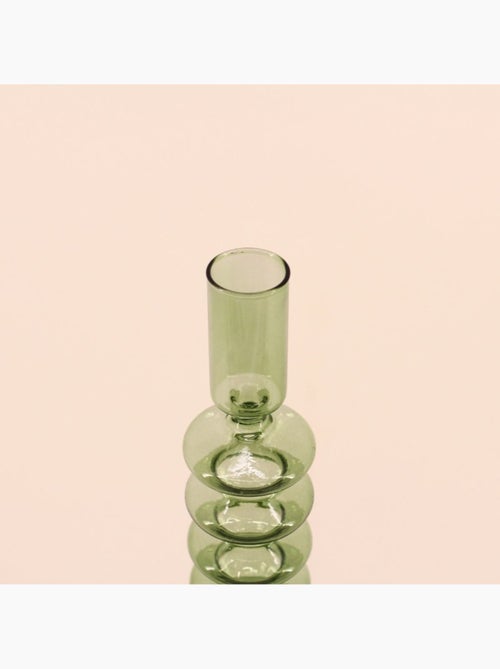 Bougeoir perles en verre 24cm - Kiabi