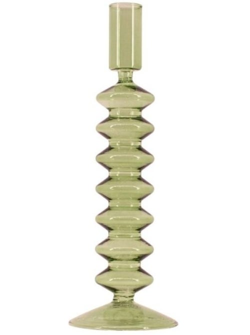 Bougeoir perles en verre 24cm - Kiabi