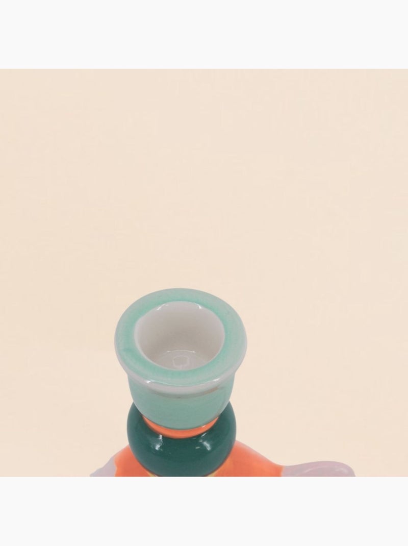 Bougeoir poisson orange et bleu en céramique 18cm Bleu - Kiabi