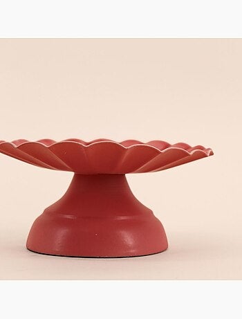 Bougeoir sur pied en métal laqué