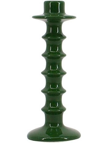 Bougeoir vert en céramique 22cm