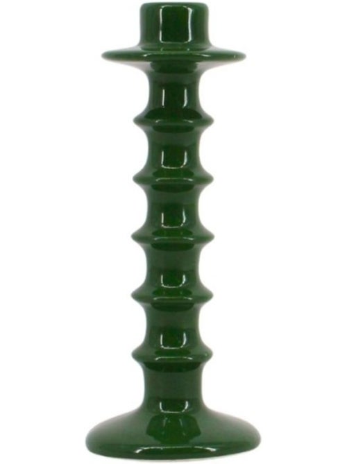 Bougeoir vert en céramique 22cm - Kiabi