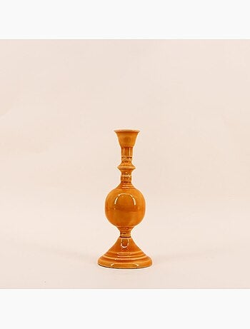 Bougeoir vintage en métal laqué 25cm