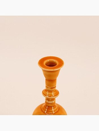 Bougeoir vintage en métal laqué 25cm