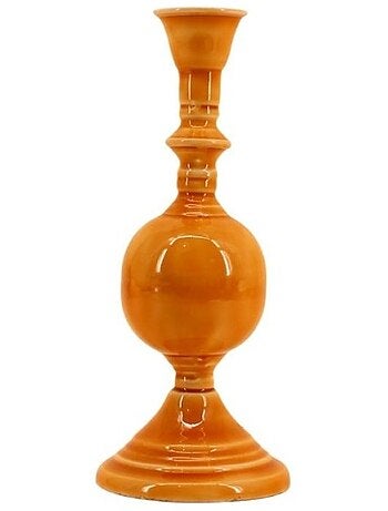 Bougeoir vintage en métal laqué 25cm