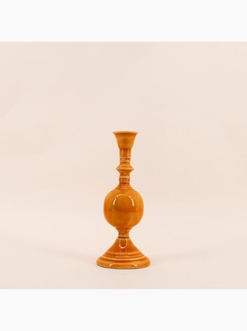 Bougeoir vintage en métal laqué 25cm - Kiabi